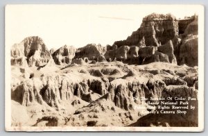 Badlands SD RPPC On Summit Of Cedar Pass South Dakota Real Photo Postcard B35