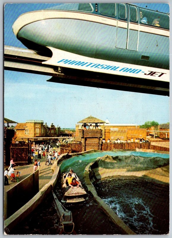 Bruehl Germany Continental Postcard Phantasialand Amusement Park Ride