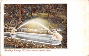 Fountain in Mr. Canfield's Park Saratoga Springs, New York