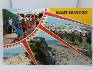 Vintage Postcard Multiview East Runton Caravan Site The Gap Cliff Beach 1960s