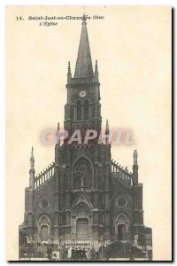 Postcard Old Saint Just en Chaussee Oise Church