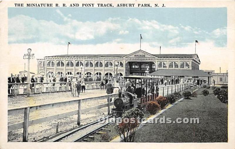 The Miniature RR and Pony Track Asbury Park, New Jersey, NJ, USA Unused 