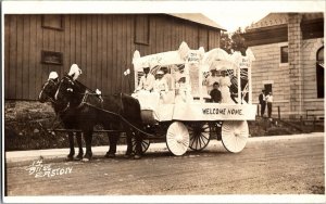 RPPC WWI WELCOME HOME Troops Parade Float Easton, Pennsylvania Postcard KJ8