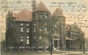 Postcard Ohio Toledo Public Library Illustrated Postcard Co undivided 23-506