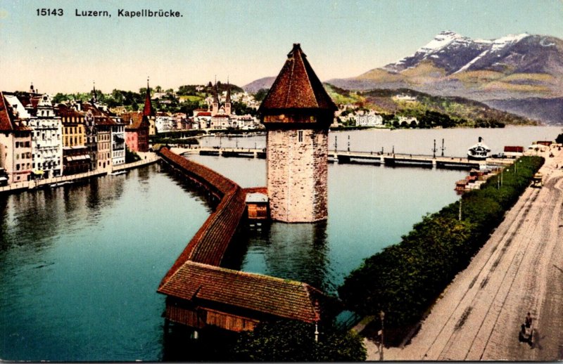 Switzerland Luzern Kapellbruecke