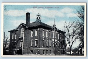 Indianola Iowa IA Postcard High School Exterior Building c1920 Vintage Antique