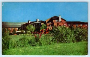 SUN VALLEY, ID Idaho ~ View of the Famous LODGE c1950s Blaine County Postcard