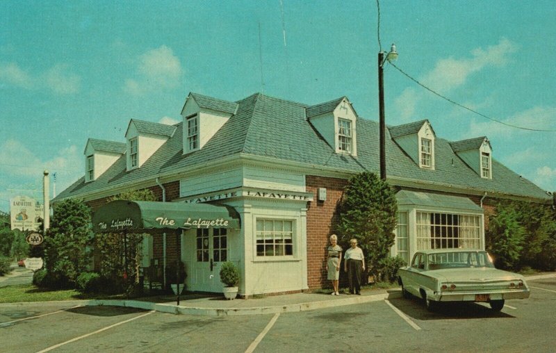 Vintage Postcard The Lafayette Charcoal Steak & Seafood House Williamsburg VA