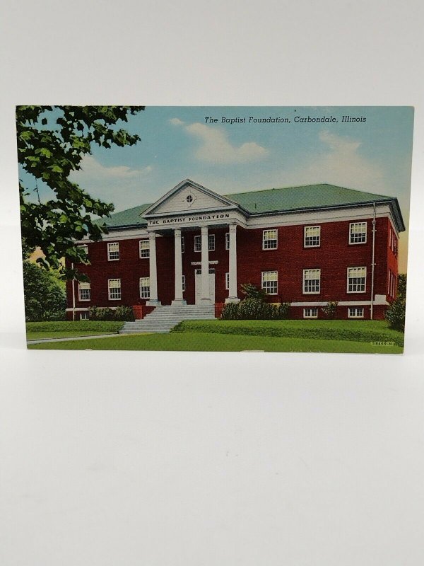 Postcard Illinois Carbondale The Baptist Foundation Unposted Linen