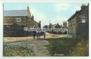 tp9701 - Cornwall - Donkey & Cart in the Small Village of St.Cleer - postcard