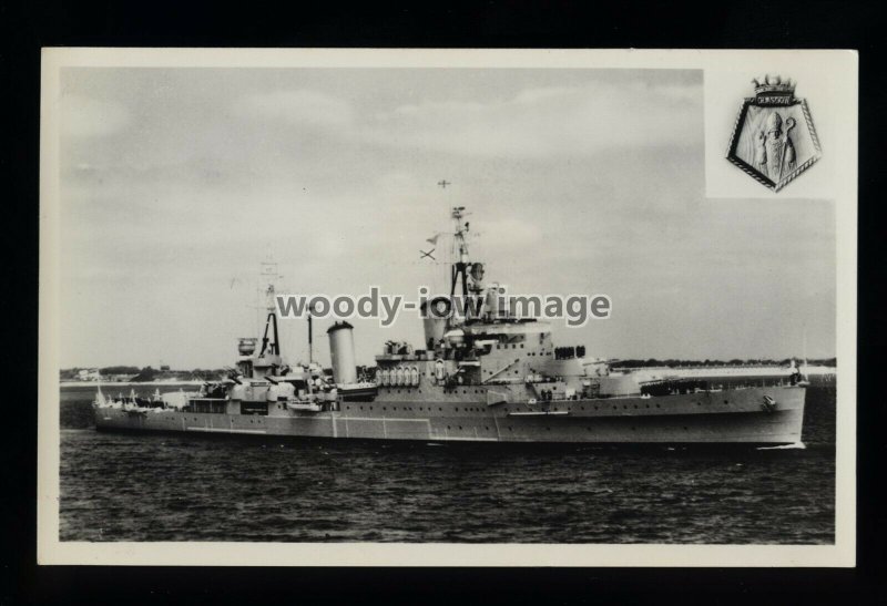 na7105 - Royal Navy Warship - HMS Glasgow - postcard 