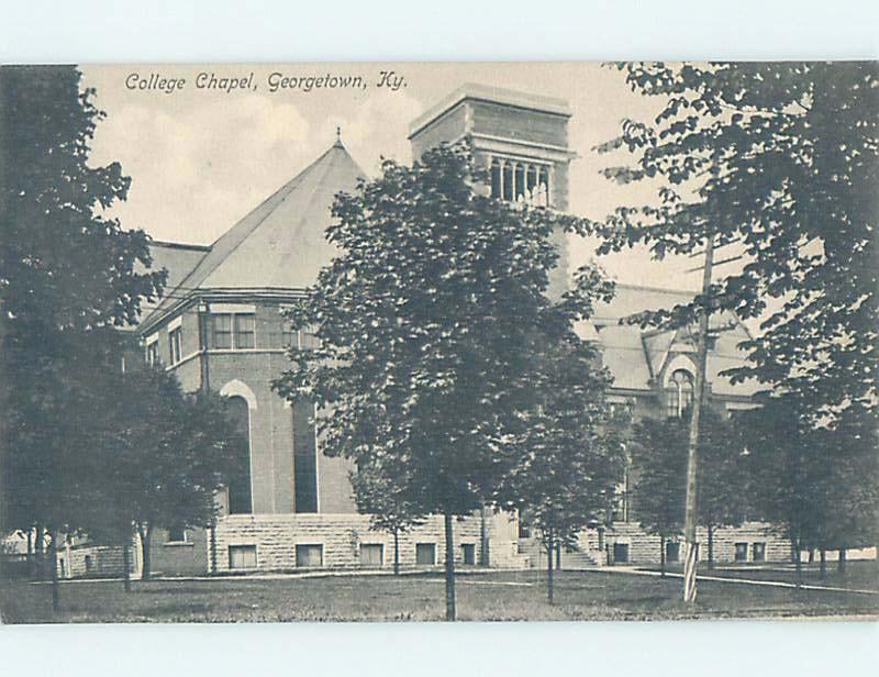 Unused Divided-Back CHURCH SCENE Georgetown - Near Lexington Kentucky KY G3868