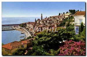 Postcard Moderne Menton Vue Generale Old Town