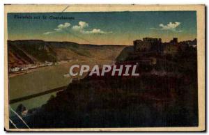 Old Postcard Rheinfels put St Goarshausen