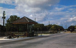 Cold War, Vietnam Era,  Main Gate, Bergstrom AFB, near Austin TX, Old Postcard