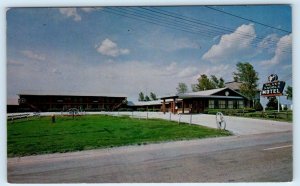 SMITH CENTER, Kansas KS ~ Roadside SILVER SADDLE MOTEL  1950s-60s  Postcard