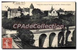 Postcard Old CULAN viaduct castle church