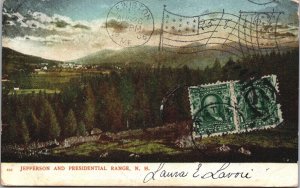 USA Jefferson And Presidential Range New Hampshire Vintage Postcard 09.32