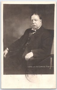 Vintage 1908 President William Howard Taft Portrait Postcard Lumiere Studio