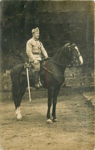 Military, French Soldier on Horseback, RPPC