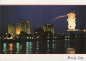 Singapore Postcard - Scenic View of Marina City By Night  RR17229