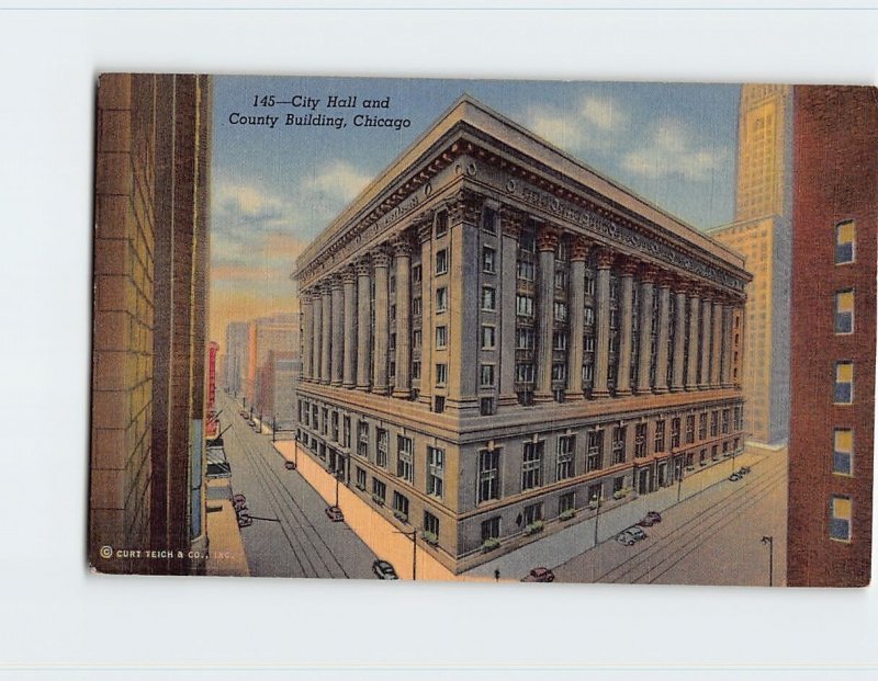 Postcard City Hall and County Building, Chicago, Illinois