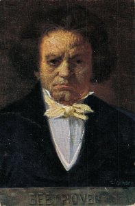 Ludwig van Beethoven Portrait Vintage Postcard 08.32