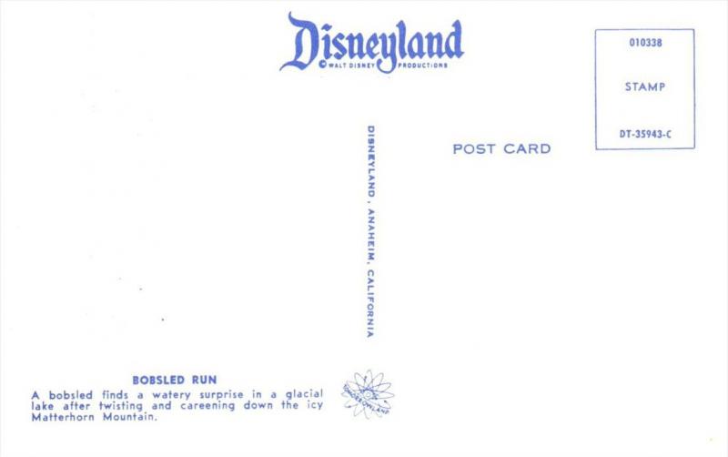 Disneyland  Bobsled Run  DT-35943-C