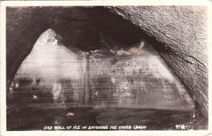 RPPC Postcard End Wall Shoshone Ice Caves Idaho