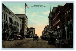 1914 Chicago Street Looking South Joliet Illinois IL Posted Antique Postcard 