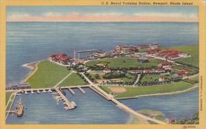 Rhode Island Newport Aerial View U S Naval Training Station 1953 Curteich