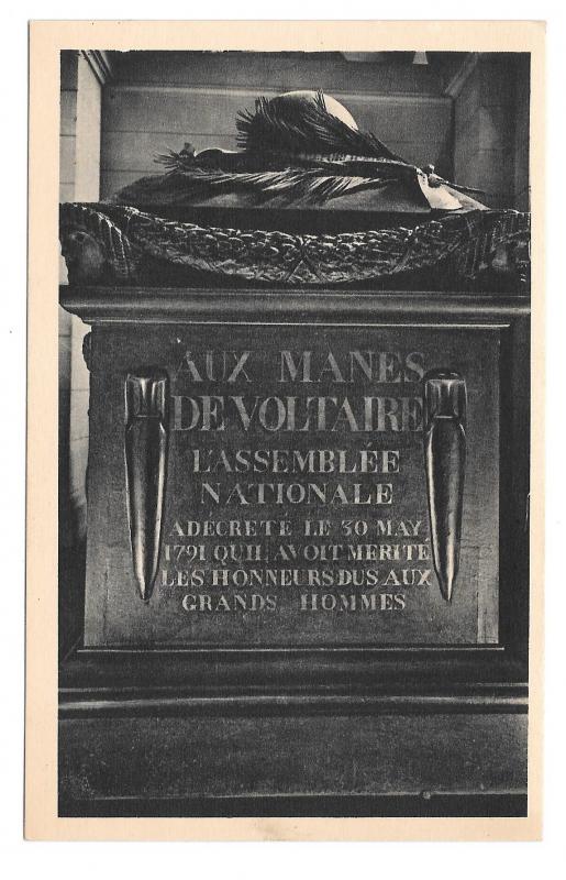 France Paris Le Pantheon Tombeau Rousseau Tomb Voltaire 2 Vintage Postcards
