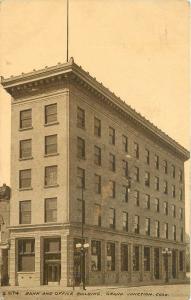 Bank Office Building 1912 Grand Junction Colorado Smith Drug postcard 6962