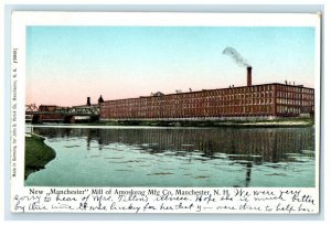 c1905s Copper Window New Manchester Mill of Amoskeag New Hampshire NH Postcard