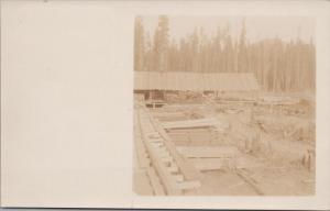 Reardan WA Lumber Mill? Lincoln County Real Photo 1910's Postcard E35