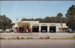 Woodbine GA Briese's Service Center Gas Station Roadside Postcard