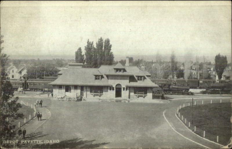 Payette ID RR Train Depot Station c1910 Postcard