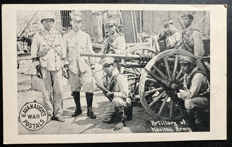 Mint USA Real Picture Postcard RPPC Artillery Of Mexican army 