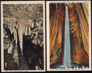 Lot of 2 TN CHATTANOOGA Lookout Mountain Cave Onyx Jungle Ruby Falls  LINEN