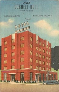 Linen Postcard Hotel Cordell Hull Dyersburg TN