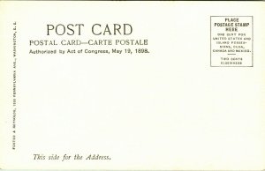 Vtg Postal Udb Washingtington Dc Blanco Casa South Frontal Private Grounds Clean