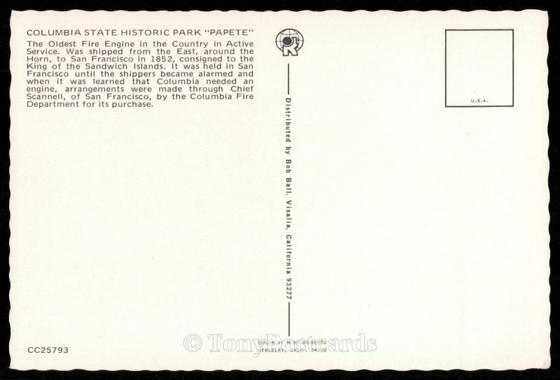 Columbia State Historic Park Papete