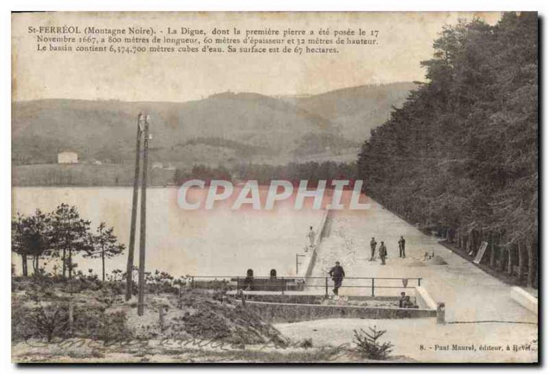 Old Postcard St Ferreol Black Mountain La Digue whose first stone was laid No...