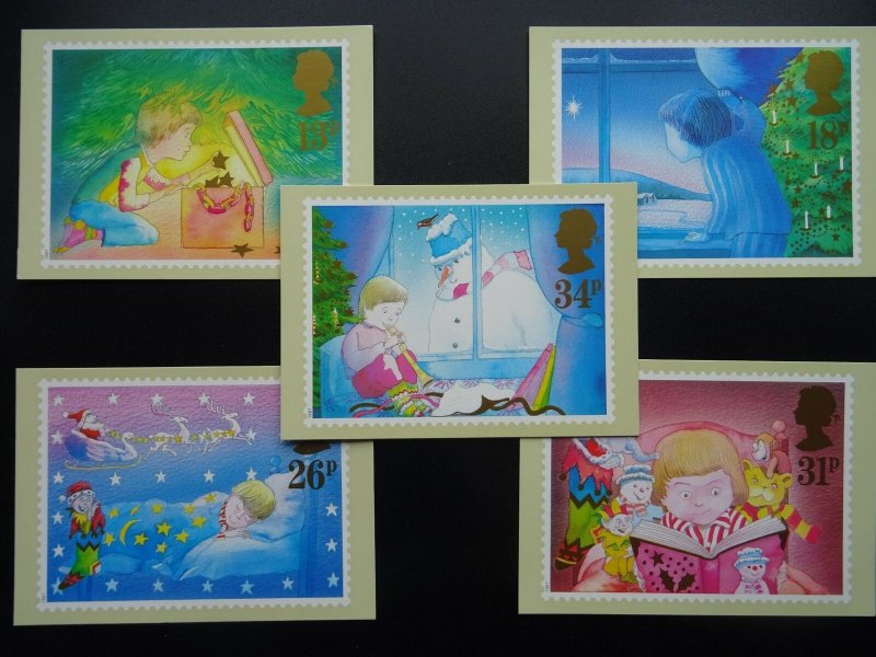 Post Office CHRISTMAS POSTCARD SET c1987 PHQ 106(d) 11/87 Design by M. Foreman