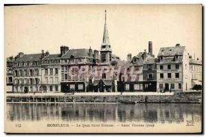 Postcard Old Honfleur Quai Saint Etienne