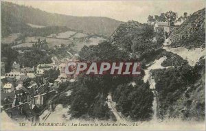 Old Postcard La Bourboule The laces and Roche des Fees