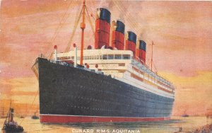 Lot146 cunard r m s aquitania painting postcard uk ship