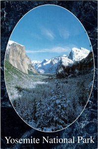 Yosemite National Park Snow Winter Continental Postcard CF5
