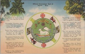 Postcard Official Government Seal of Puerto Rico