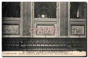 Postcard Old Chartres cathedral Bas reliefs of the choir